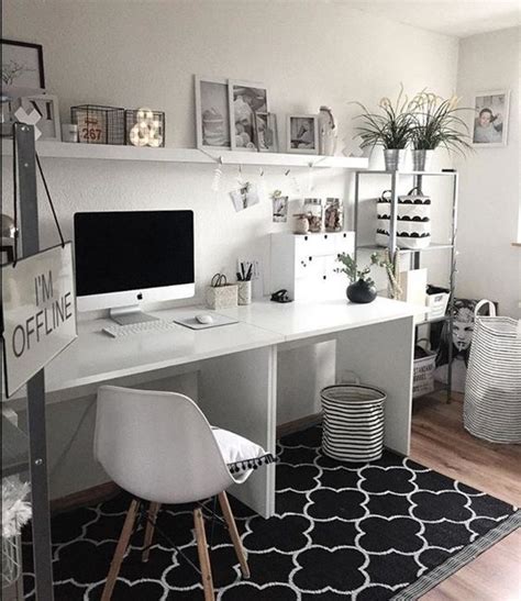 35 Black And White Decorating Ideas For Home Office Designs