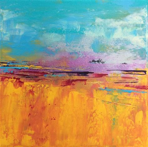 Abstract Landscape Acrylic Painting On Canvas Size 20cm X In 2020