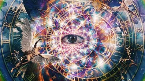 Angels And All Seeing Eye In Endless Dimensions Stock Footage Video