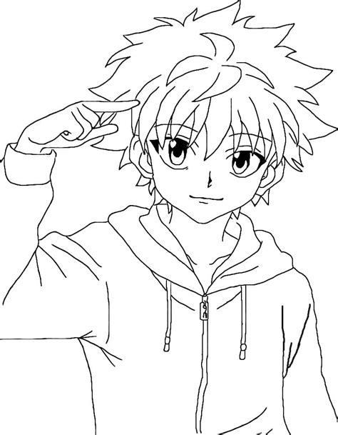Anime Boys Coloring Page Picture Free Printable Coloring Home