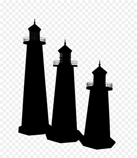 Black And White M Lighthouse Silhouette Font Preserver Cartoon Png