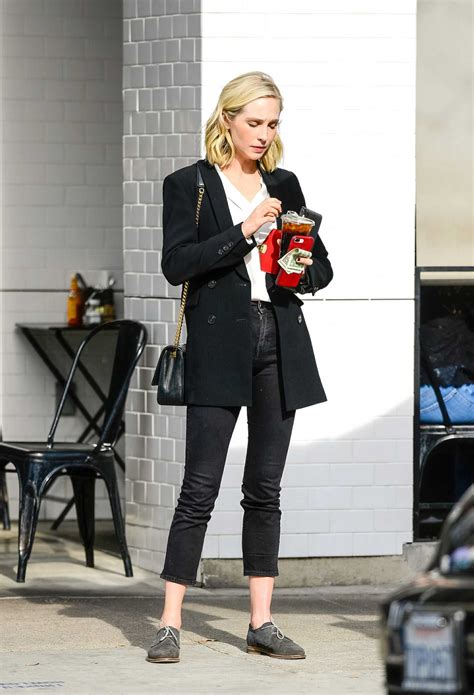 Candice King In A Black Blazer Was Seen Out In Los Angeles Celeb Donut