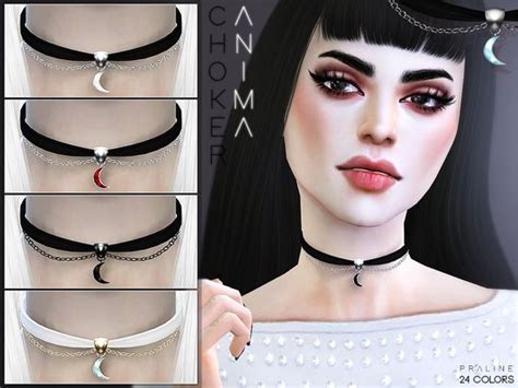 Choker In 24 Colorsfound In Tsr Category Sims 4 Female Necklaces