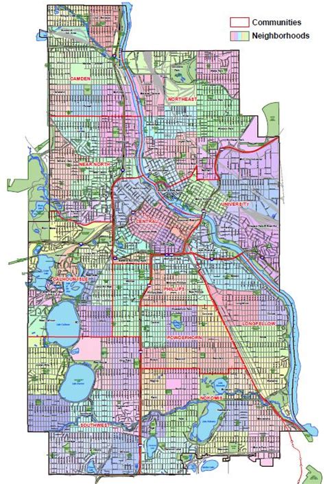 Minneapolis Neighborhoods Grouped By Community Maps Average Prices