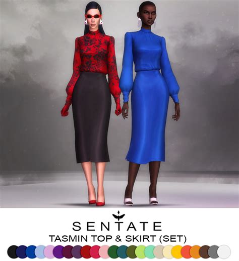 Sentate Creating Custom Content For The Sims 4 Patreon Top Skirt