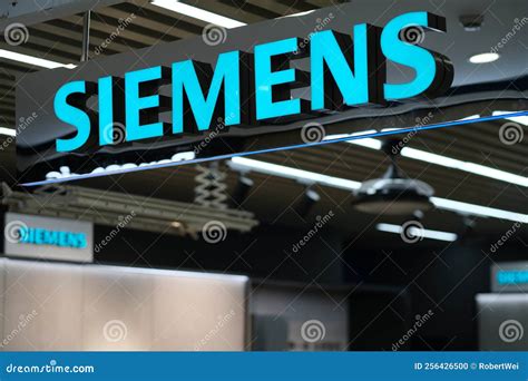 Close Up Siemens Brand Logo Sign Editorial Image Image Of Logo Sign