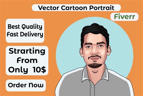 Make Stunning Vector Cartoon Portrait From Your Photo By Mjmou Fiverr