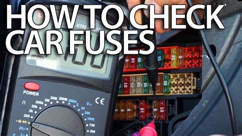 How To Check Car For Blown Fuses With Multimeter Electric Electronic DIY Diagnostics YouTube