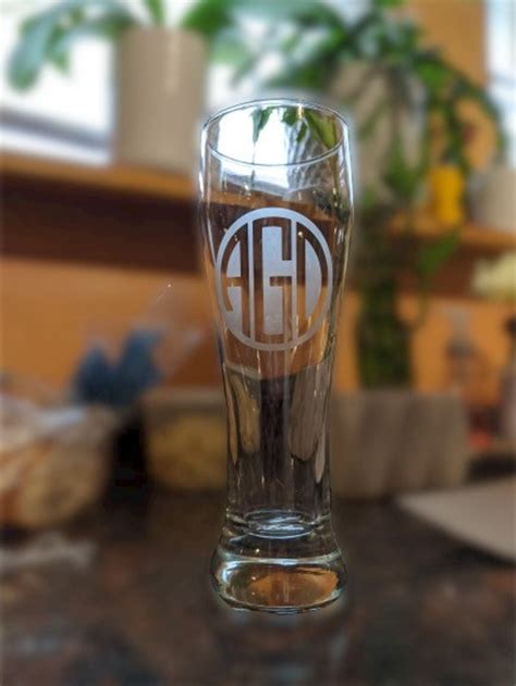Etched Pilsner Beer Glass Personalized Pilsner Beer Glass Etsy