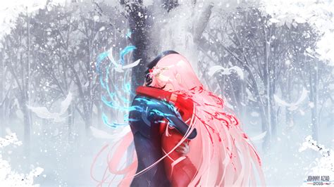 Zero Two And Hiro Wallpapers Wallpaper Cave