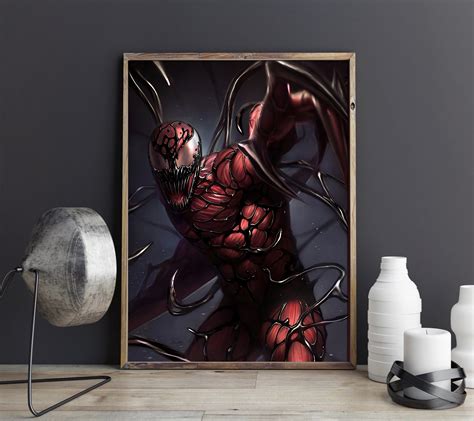 Carnage Poster Print Superhero Artwork Venom Spider Etsy