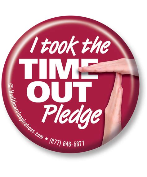 I Took The Time Out Pledge Button