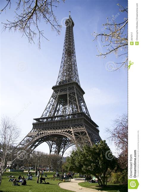 Calm Sunny Eiffel Tower View Stock Image Image Of Azur Torre 2074717