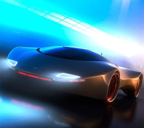 Concept Car Blue Futur Light Neon Sci Fi Hd Wallpaper Peakpx