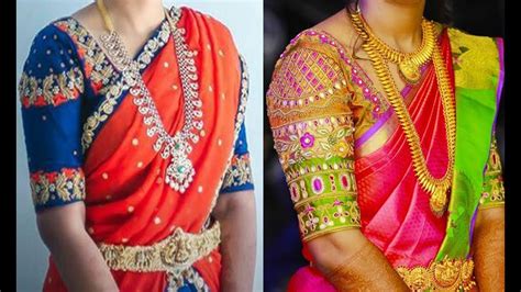 Latest Bridal Pattu Saree Blouse Designs Collection 2019 Blouse