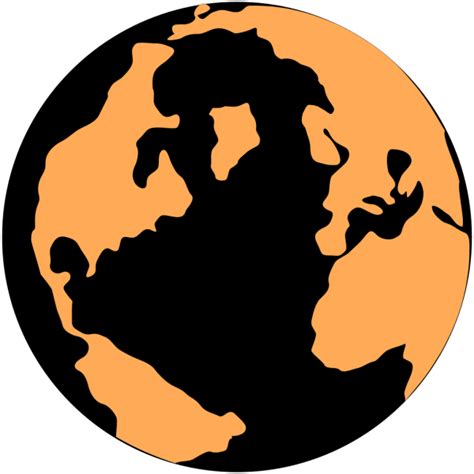 Orange And Black Globe Png Svg Clip Art For Web Download Clip Art