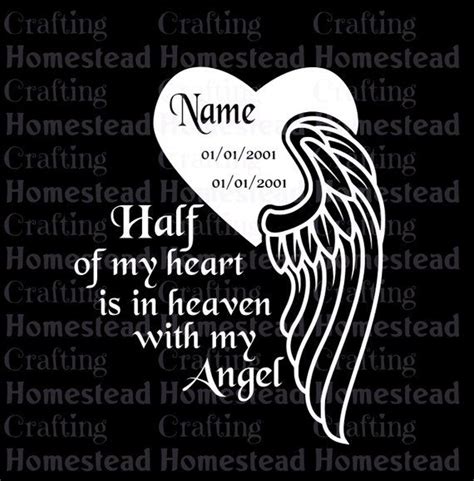 All envato elements assets are covered by our lifetime commercial license. Angel wing memorial / memory always remember heart heaven ...