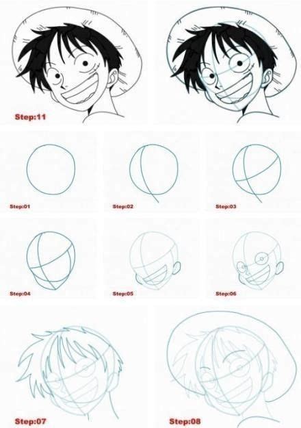 Drawing Ideasstep By Step Tutorial For Luffy By One Piece Drawing