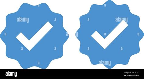 Blue Verified Badge Icon Verified Check Mark Blue Tick Stock Vector