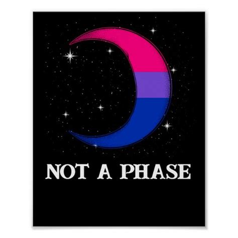 Not A Phase Bisexual Lgbtq Bi Pride Flag Moon Poster Uk