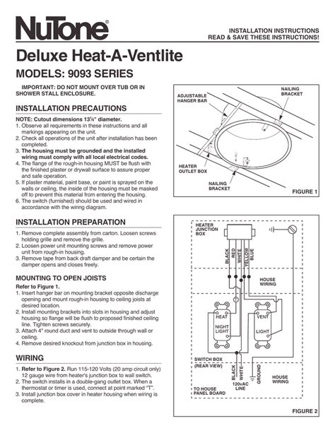 (*wiring the use any standard. Nutone Exhaust Fan Model 9965 Wiring Diagram