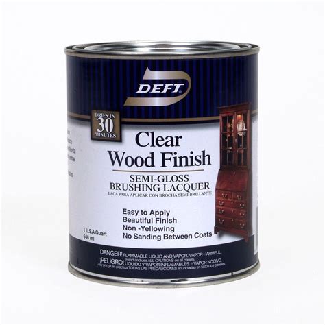 Black lacquer never goes out of style. Deft 1 qt. Interior Semi-Gloss Clear Wood Finish Brushing ...