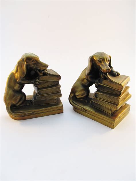 Reserved For Maegan Brass Dachshund Bookends Dog Lover