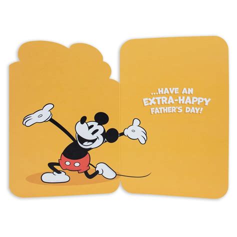 Hallmark Disney Mickey Mouse Fathers Day Card Extra Happy Extra