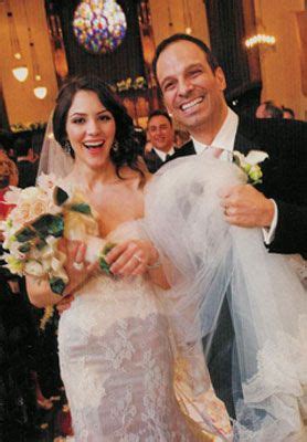 Singer, 35, stuns in a strapless white ruffled gown as she marries music producer, 69, at intimate london church ceremony. Nick Cokas and Katharine McPhee Wedding Beverly Hills, California February 2, 2008 | Celebrity ...