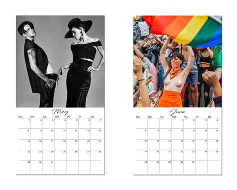 Lesbian Calendar 2022 Queer Women Photos Etsy