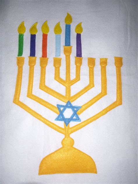 Handmade Countdown To Hanukkah Menorah Felt Calendar Etsy