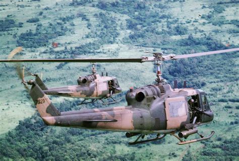 Bell Uh 1p Helicopters From The 20th Special Operations Squadron Fly