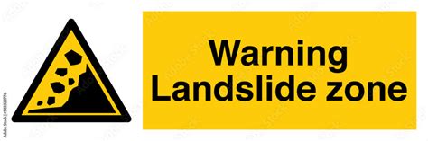 Safety Sign Marking Label Symbol Pictogram Standards Warning Landslide