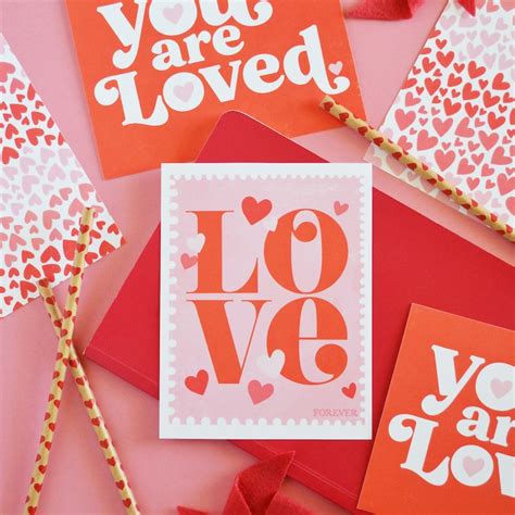 Valentine Galentine Postcard Set 8 Postcards You Are Loved Etsy