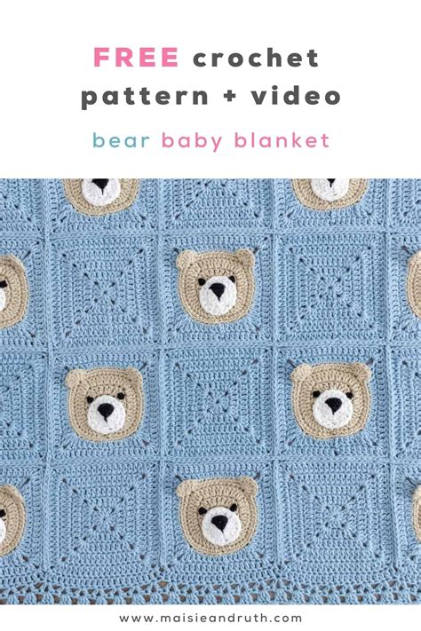Bear Crochet Baby Blanket Cute And Easy Tutorial Maisie