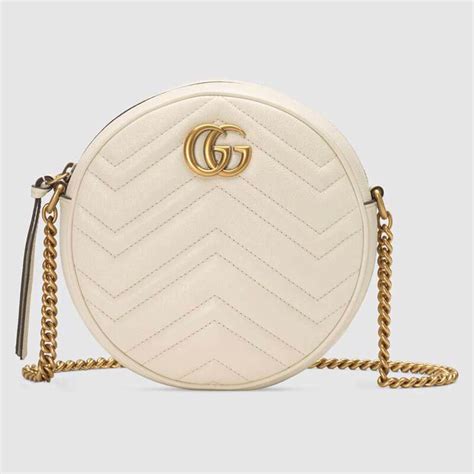 Gucci Gg Women Gg Marmont Mini Round Shoulder Bag Lulux