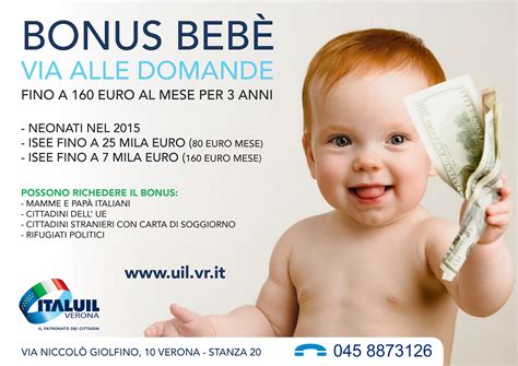Bonus Bebè Via Alle Domande Fino A 160 Euro Al Mese Per Tre Anni Uila Verona E Trento