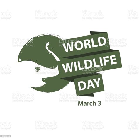 World Wildlife Day Logo Vector Template Design - Arte vetorial de stock