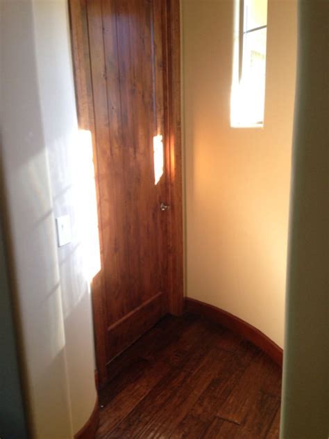 We'll describe the process in steps and. Can I have white trim and natural solid wood doors?