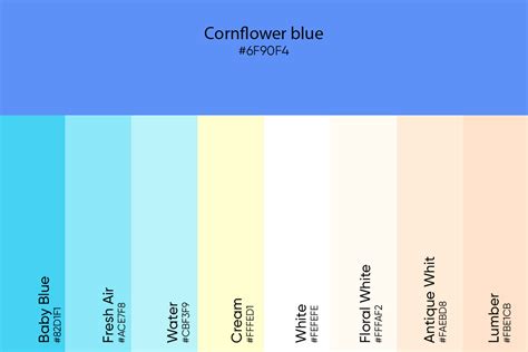 Cornflower Blue Color Chart