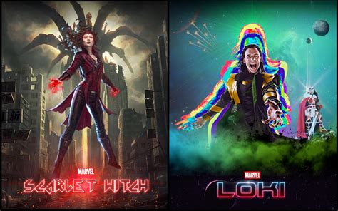 Loki is an upcoming american television series created by michael waldron for the streaming service disney+, based on the marvel comics character of the same name. Scarlet Witch & Loki Series Concept Posters : marvelstudios