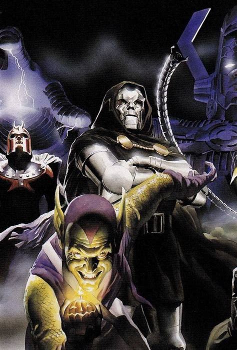 Marvel Villains By Alex Ross Magneto Dr Doom Green Goblin And