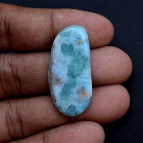 26 Cts Natural Dominican Blue Larimar Gemston Larimar Cabochon Fancy