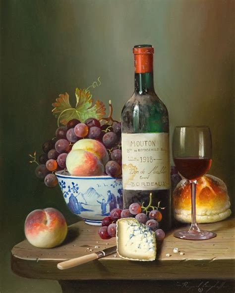 B E Det Wine Painting Wine Art Still Life Art