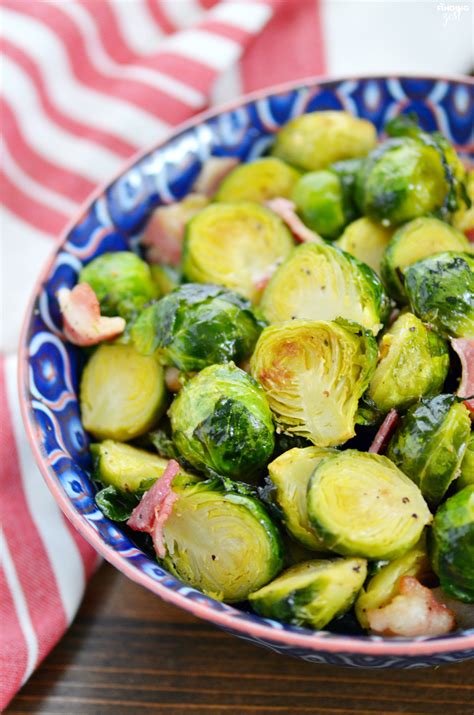 By lina | recipe/diy content creator. Oven Roasted Brussel Sprouts with Bacon - Finding Zest