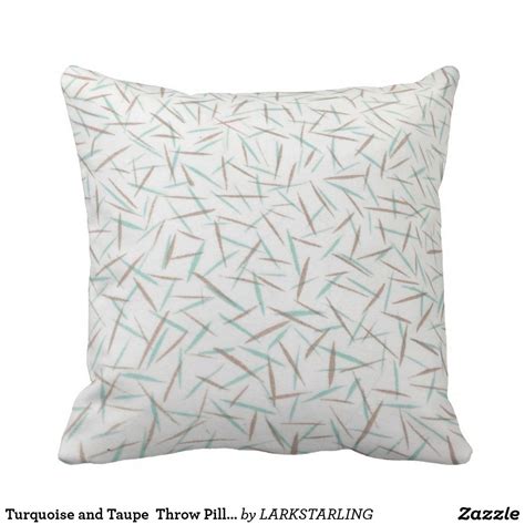 2 pack cozy soft velvet square decorative pillow covers for farmhouse home decor. Turquoise and Taupe Throw Pillow | Zazzle.com | Throw ...