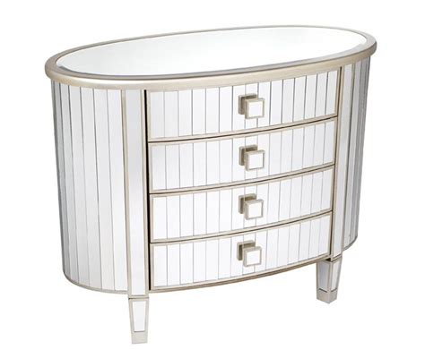 Oval Mirrored Chest Of Drawers Furniture Furniture Design Mirrored Furniture