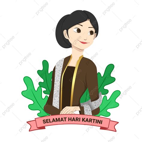 Gambar Ilustrasi Vektor Ucapan Hari Kartini Indonesia Wanita Hari