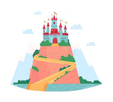 Kingdom With Fairy Tale Characters Stock Vector Illustration Of