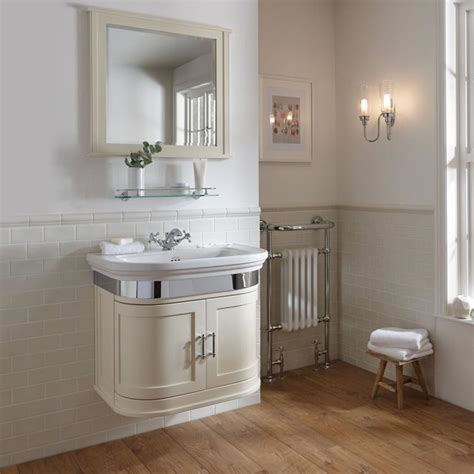 Save space without sacrificing functionality with this vanity's compact design that makes it perfect for small bathrooms and powder rooms. Imperial Carlyon Thurlestone Cream Haze Vanity Unit | Wall ...